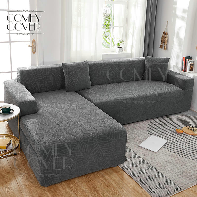 Thick waterproof elastic universal plain sofa cover set stretchable 1 2