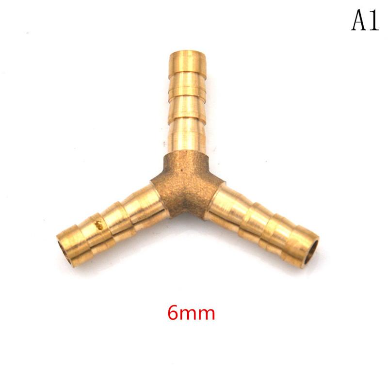 Brass Barbed Y Splitter Joiner Connector Pipe Fitting Air Fuel Hose