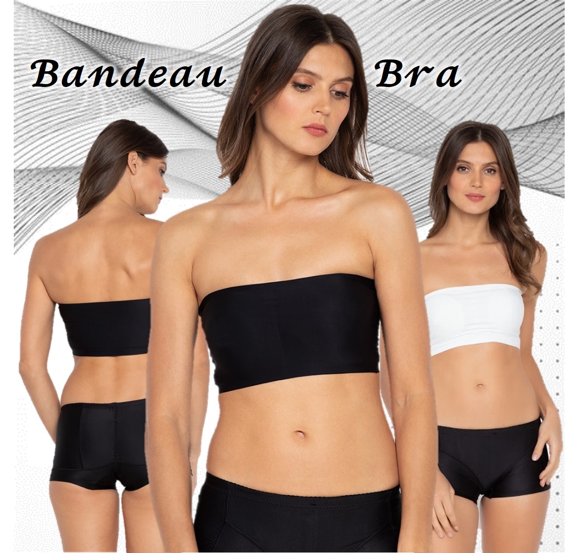 Womens One Size Strapless Seamless Stretch Bandeau Tube Bra