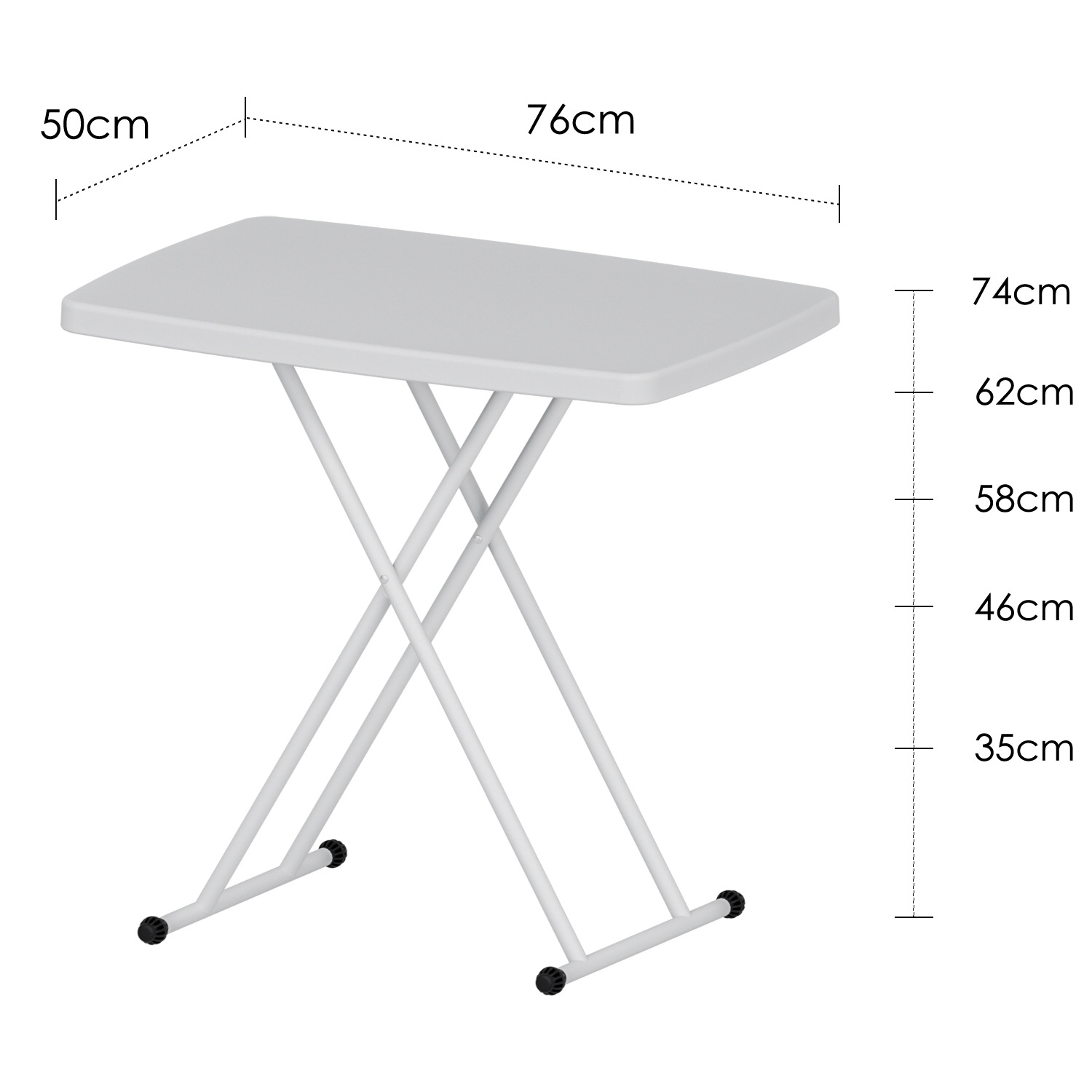Versatile Foldable Table Adjustable Height for Convenience Desk