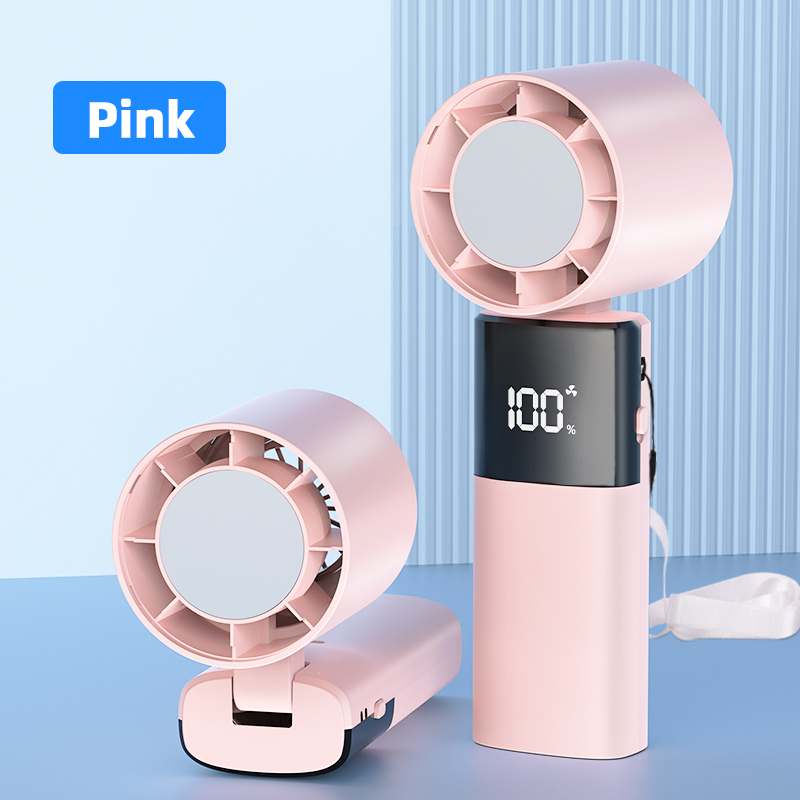 GOOJODOQ Mini Fan Rechargeable Strong Wind 100 Gear Wind Speed Fan Mini ...