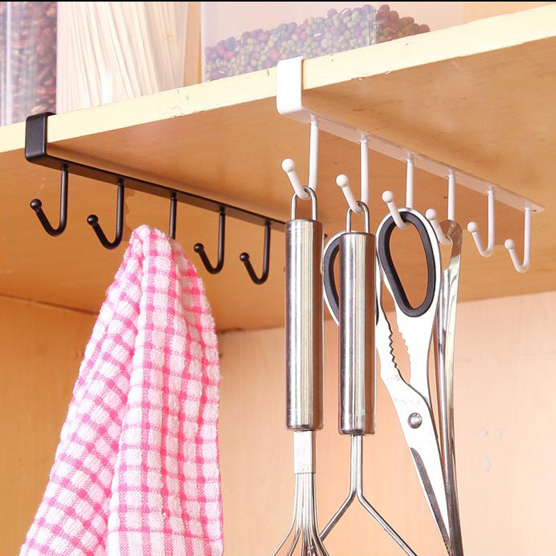 Kitchen Storage Hanging Rack Nailfree Wrought Iron Wardrobe Hook