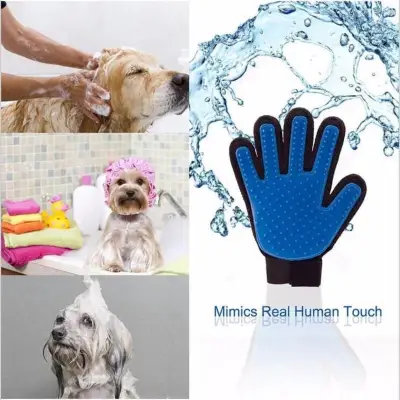 Magic Cleaning Brush Glove Gentle Efficient Pet Dog Massage Grooming Groomer