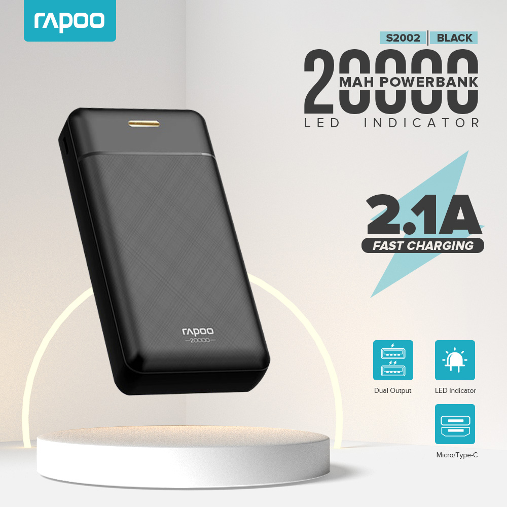 Rapoo S2002 20,000mAh Fast Charging Powerbank