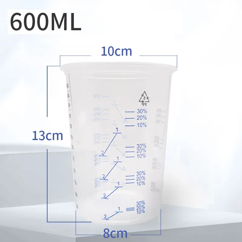 20Pcs Plastic Disposable Paint Mixing Cup Measurements Cups for Resin