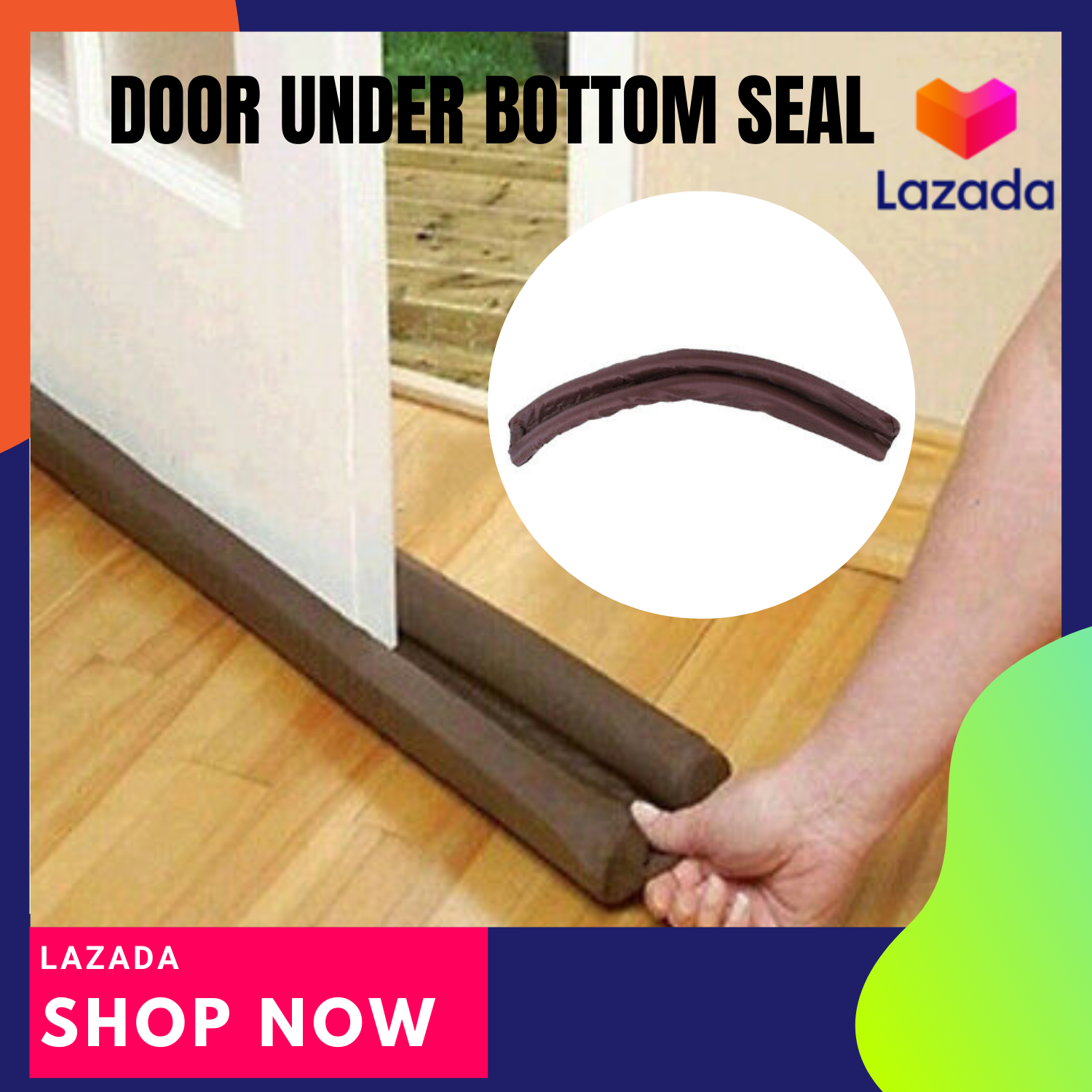 Flexible Door Bottom Sealing Strip Guard Sealer Stopper Twin Door Draft