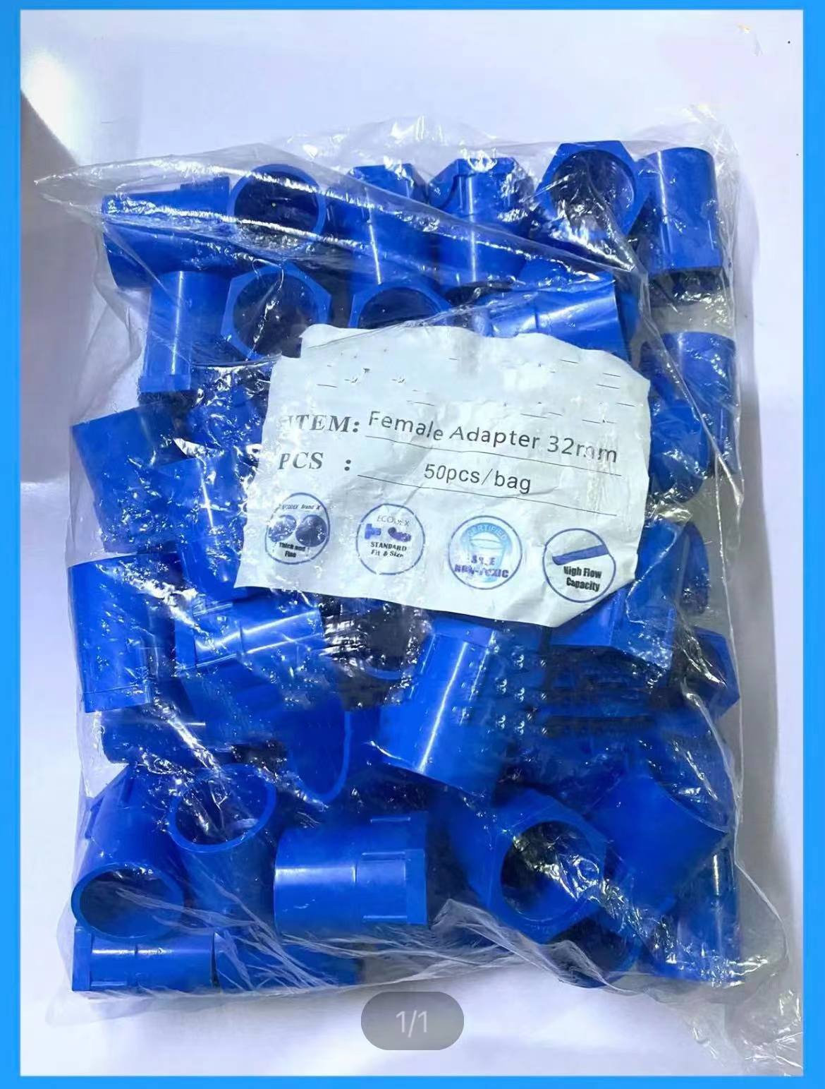 PVC Blue Female Adapter 1