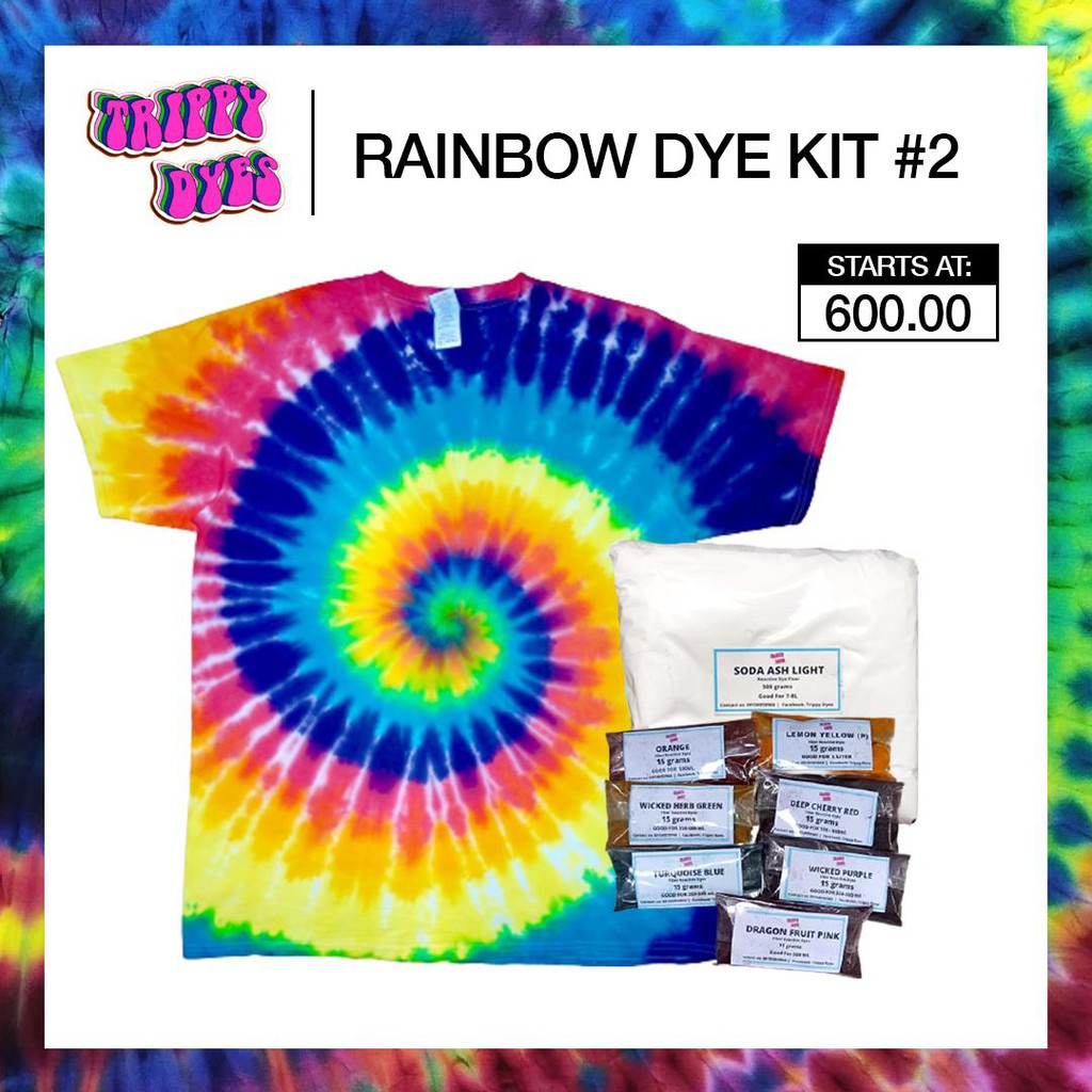 Rainbow Tie Dye Kit 2 7 mixable Colors Reactive Dyes For Tie Dye