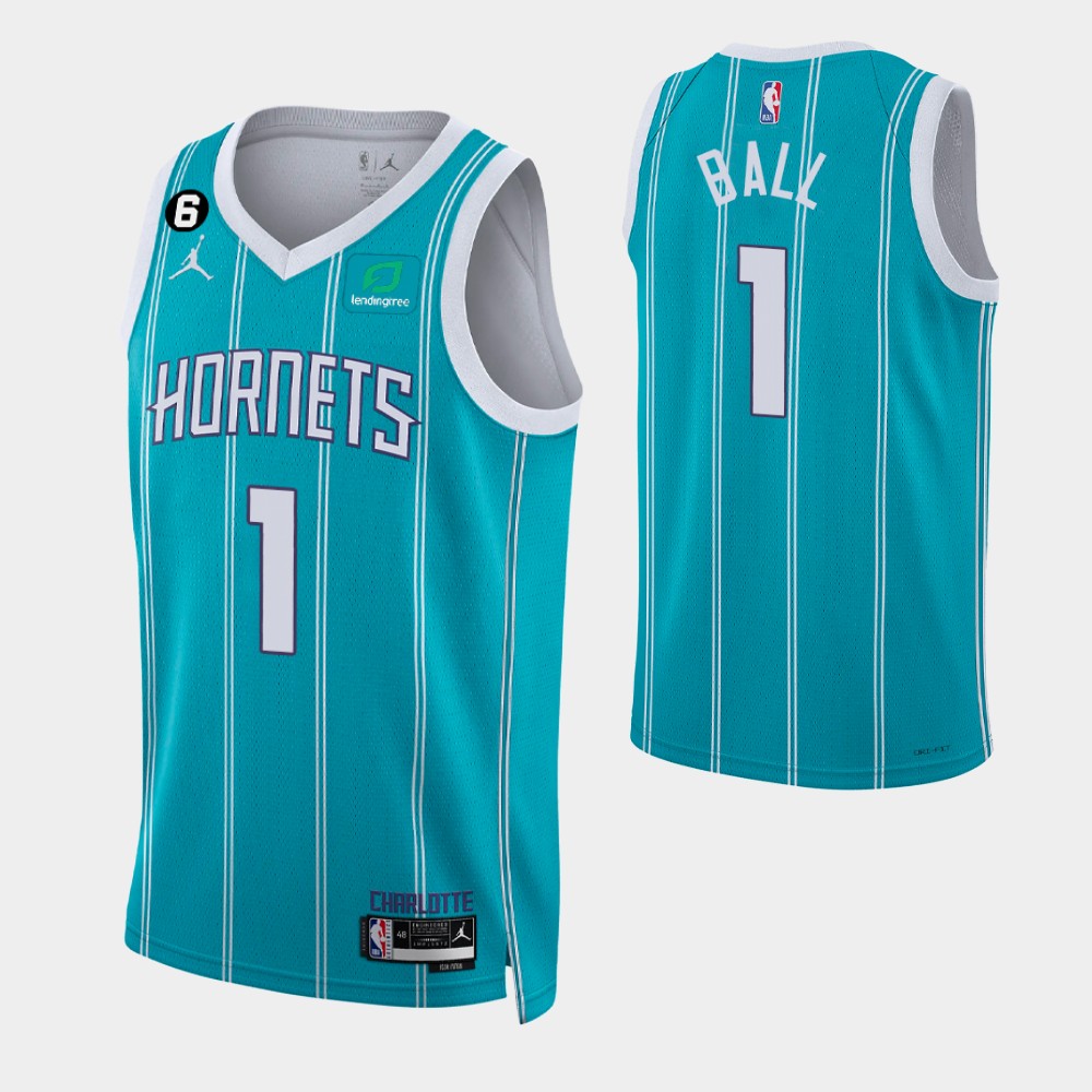 2023 new men Charlotte Hornets 1 LaMelo Ball CLT city Light black