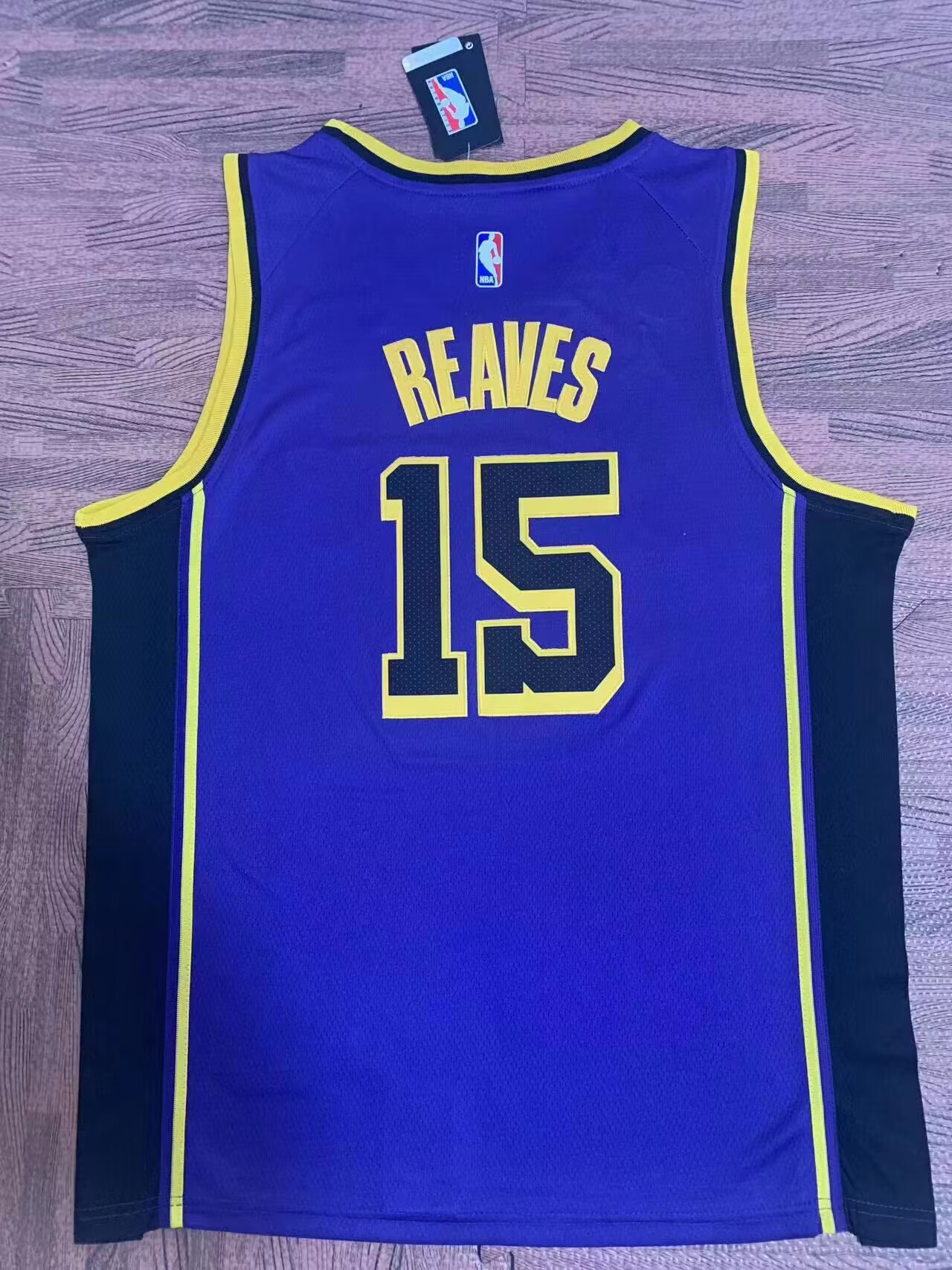 High Quality】2022-23 Men's New Original NBA Los Angeles Lakers #15 Austin  Reaves Purple Statement Edition Jersey Swingman Heat-pressed