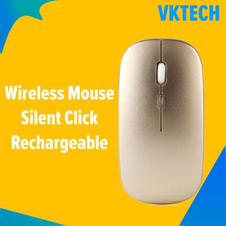 Slim Silent Wireless Rechargeable Mouse by W8