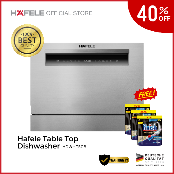 40 OFF! Hafele Table Top Dishwasher HDWT50B with free 3 finish