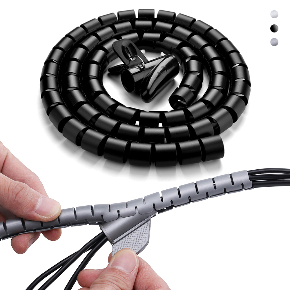 【codandfast Delivery】flexible Cable Organizer Spiral Tube Cord Protector Wire Wrap Management