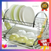 Affordable 2 Layer Stainless Dish Drainer Rack