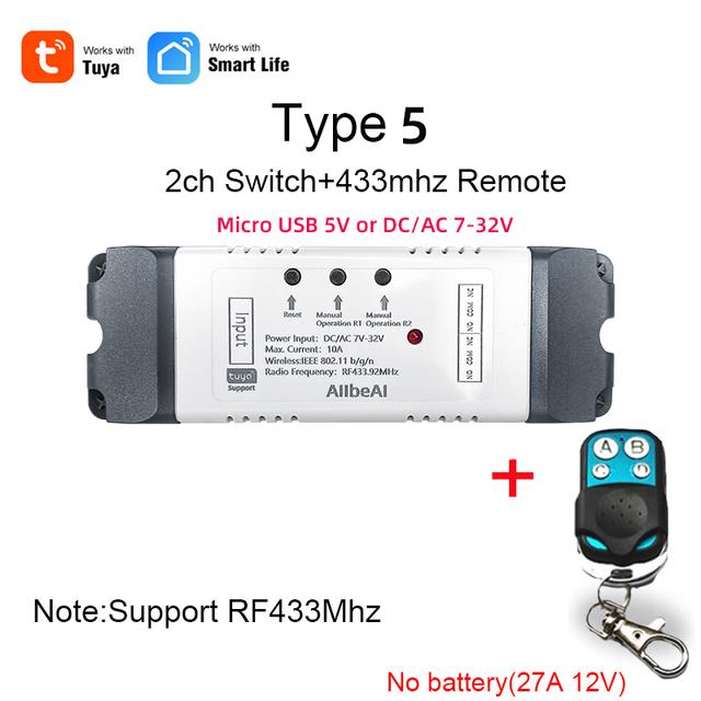 1pc Wifi Smart Switch Usb 5v 12v 24v 7-32v 1ch Módulo Relé Rf433