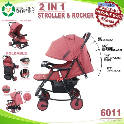 Unicorn Selected 6011 Baby Stroller Rocker Pocket Travel Stroller Folding Convertible Pockit Stroller