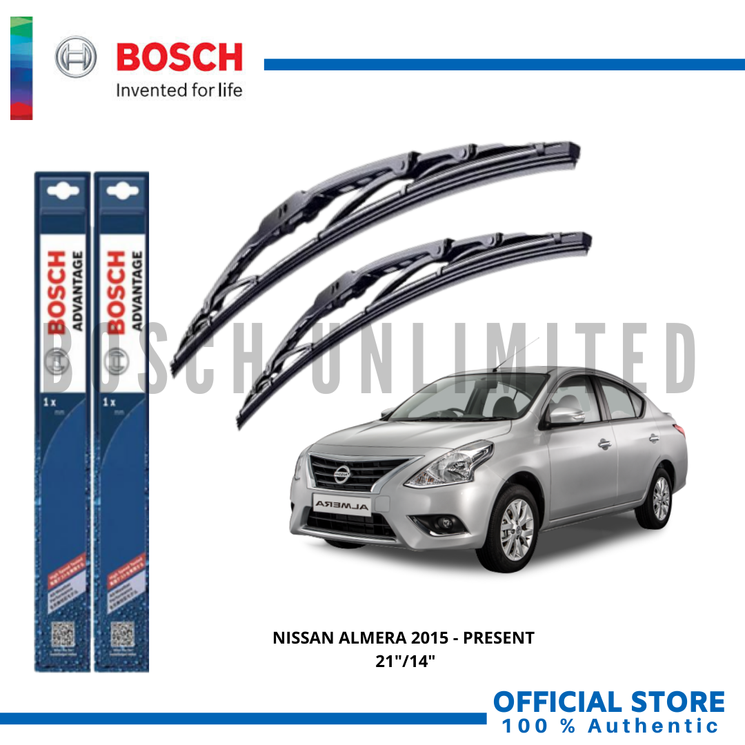 Bosch Advantage Wiper Blade Set For Nissan Almera 2015 Present 21 14 Lazada Ph