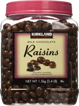 chocolate covered raisins