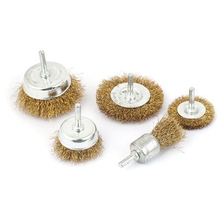 3/5 in 1 Steel Wire Polishing Wheel Grinder Cleaning Brush Tool Gold ...