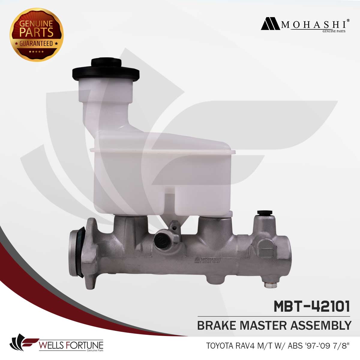 TOYOTA RAV4 MANUAL TRANSMISSION WITH ABS 1997 2009 7/8" BRAKE MASTER