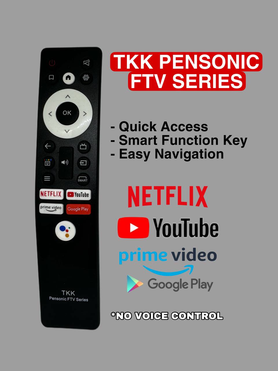 Ready to Use Universal TV Remote Control for Pensonic Smart TV FTV-3250 ...