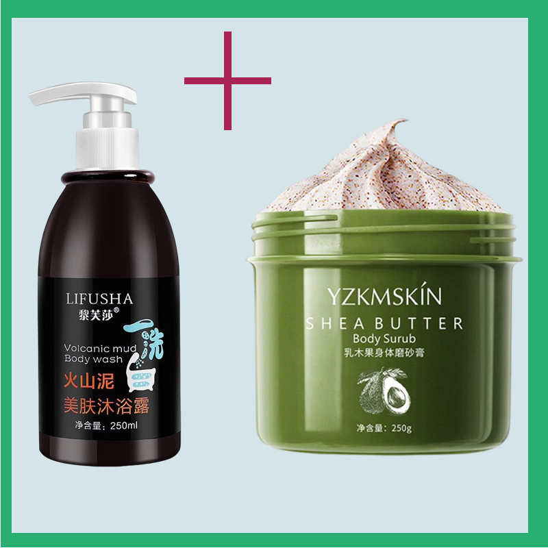 【Immediate results】Volcanic Mud Shower Gel Whitening The Whole Body