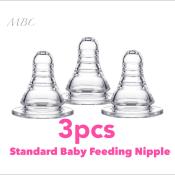 3pcs / 6pcs Standard Neck Baby Feeding Nipple