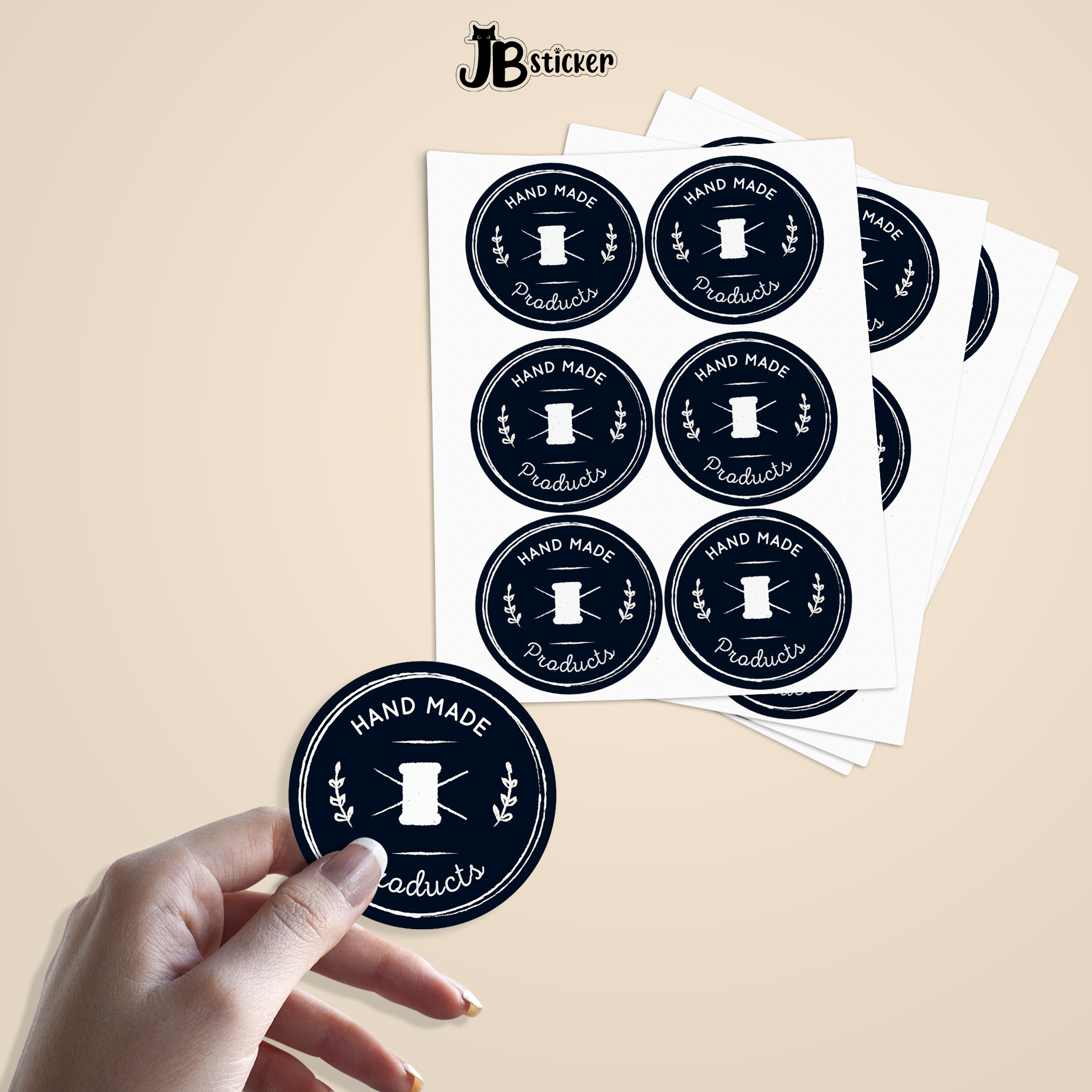 50pcs Handmade Sticker Label, Packaging Labels, Product Stickers