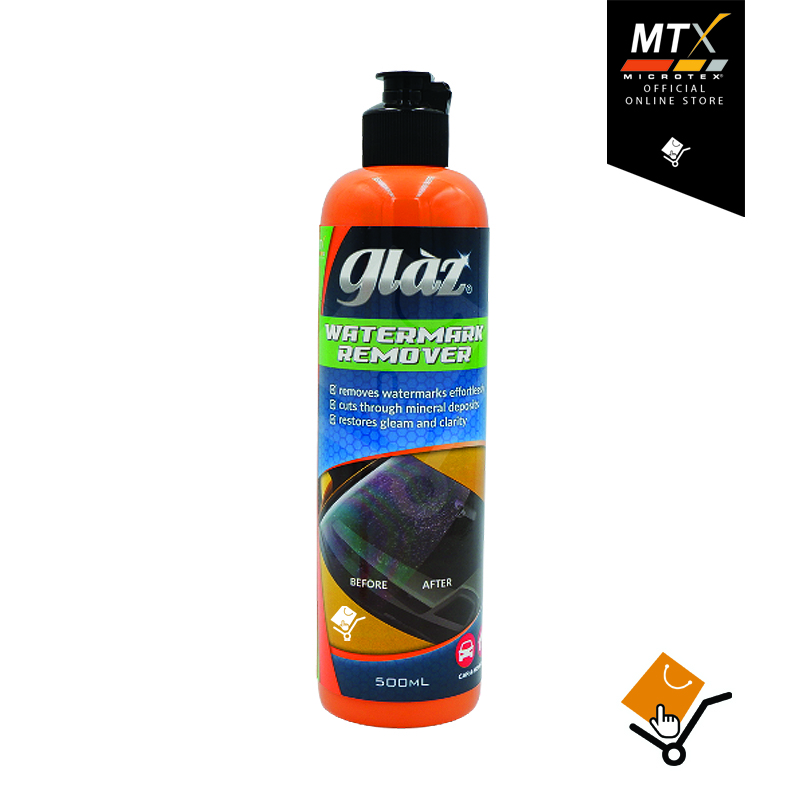 Microtex MTX Glass Care Glaz Acid Rain Stain Water Mark Remover 500mL