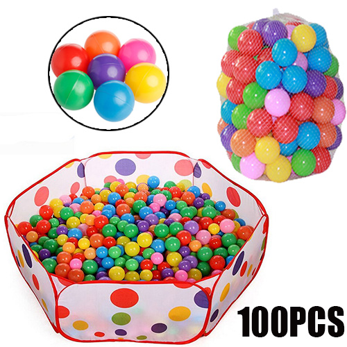 100PCS indoor Outdoor Soft Play Ocean Play Ball Assorted Color Water