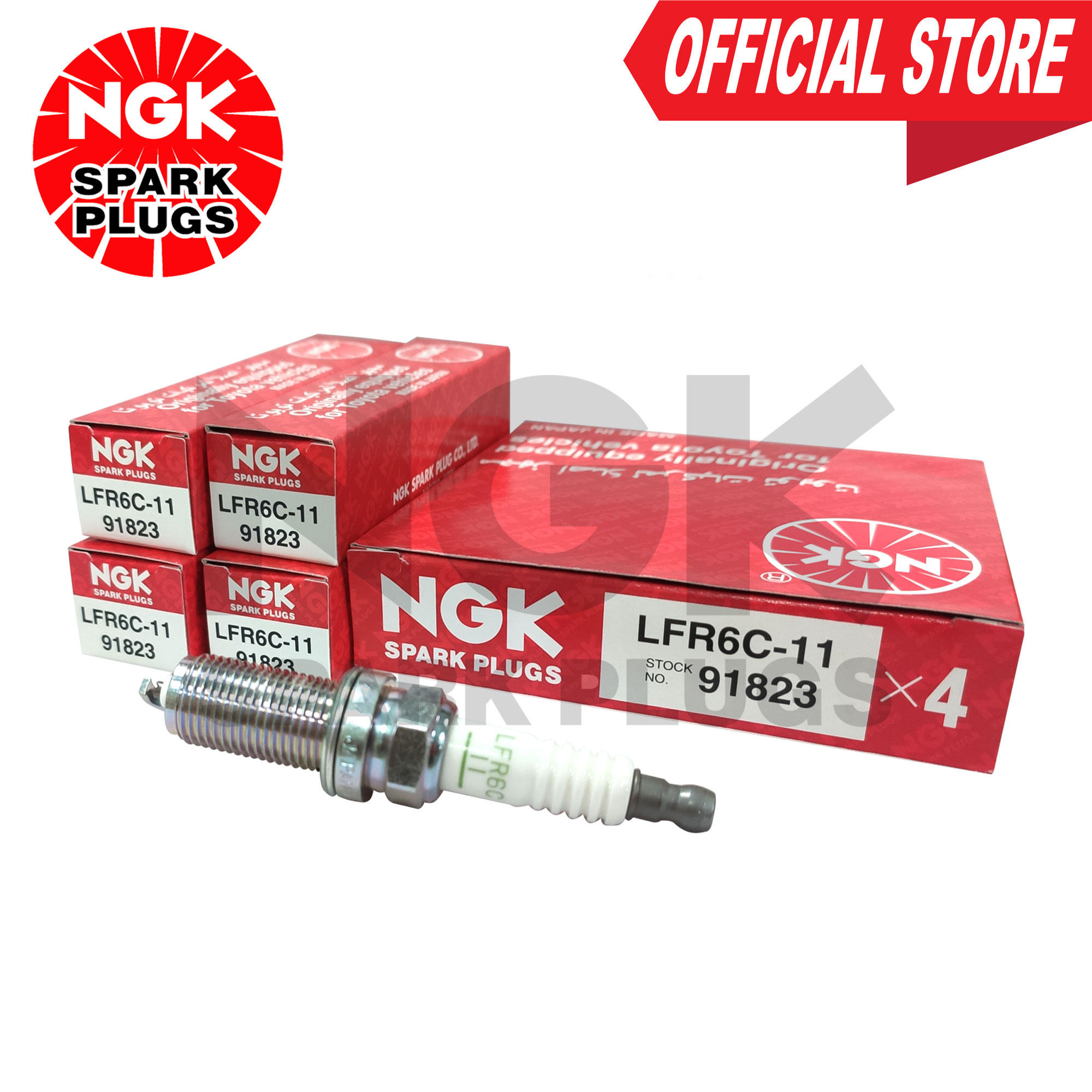 NGK LFR6C11 Standard Spark Plug for Toyota Innova, HiLux and Fortuner 20052015 Set of 4