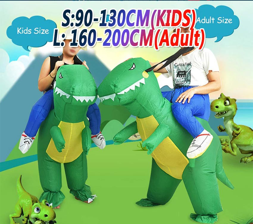 Inflatable Adults Children Riding Dinosaur Costume Masquerade Cosplay ...