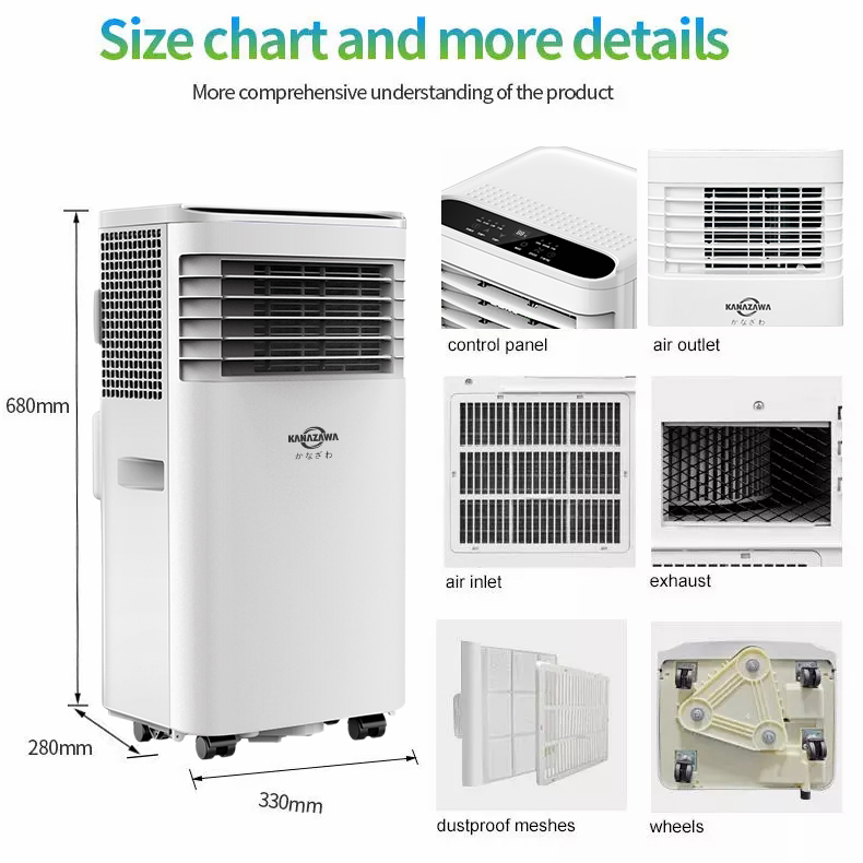 KANAZAWA 1.0HP 3 in 1 Portable Aircon with Remote Control Fast