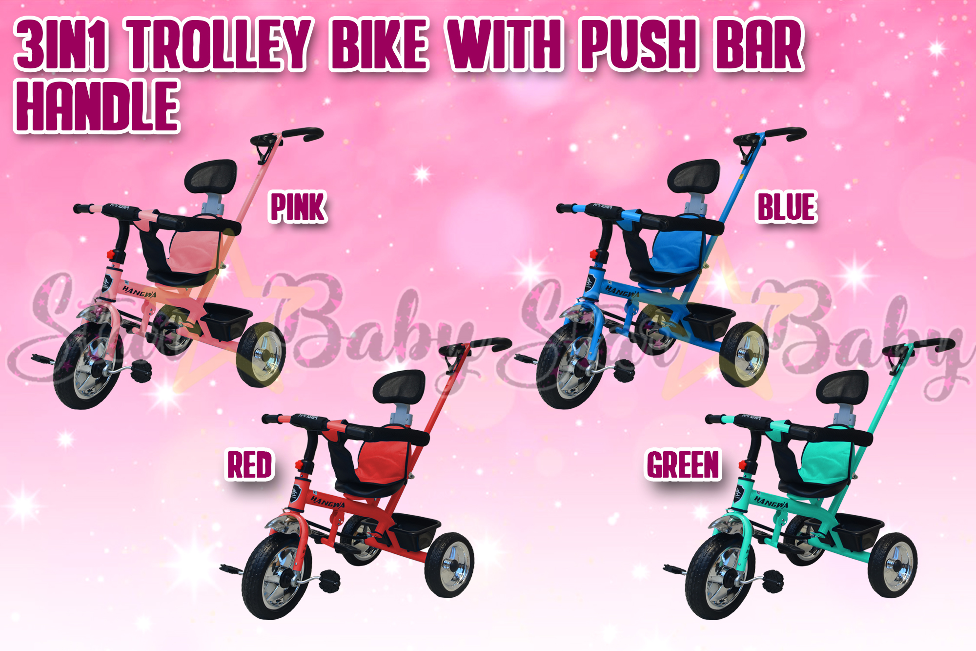 tricycle stroller with rubber wheels
