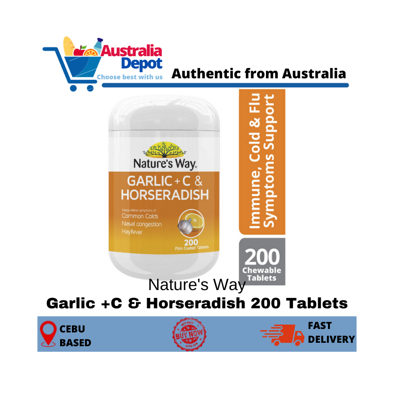 Nature's Way Garlic + C & Horseradish 200 Tablets Lazada PH