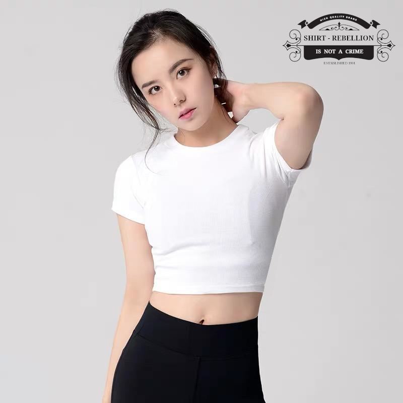 plain white t shirt crop top