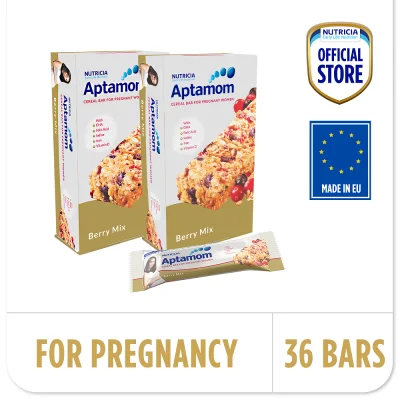 Nutricia Aptamom Cereal Bar - Berry Mix with DHA (Bundle of 2)
