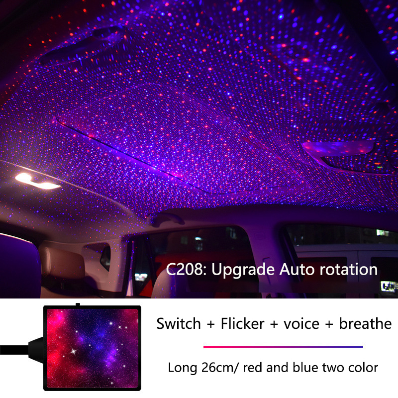 LED Car Roof Star Night Lights Projector Light Interior Ambient Night Starry Sky USB LED