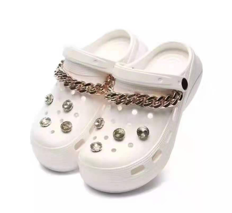 white diamond crocs