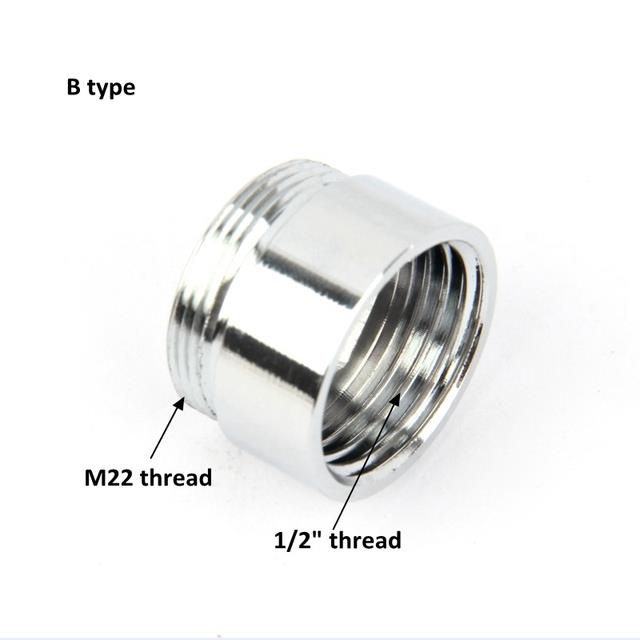 Stainless Steel M22 to 1/2 quot; Thread Connector Household Bathroom