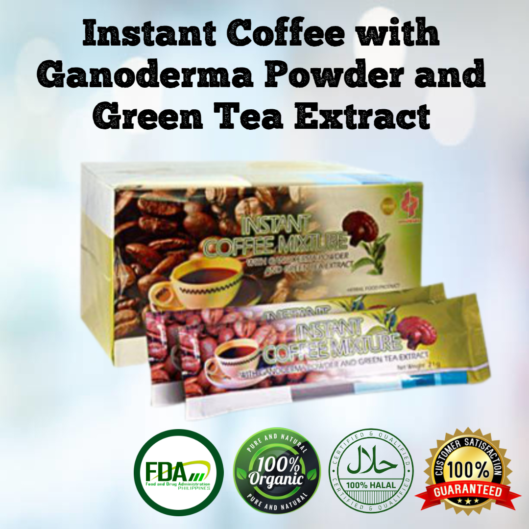 DYNAPHARM INSTANT COFFEE WITH GANODERMA POWDER AND GREEN TEA EXTRACT
