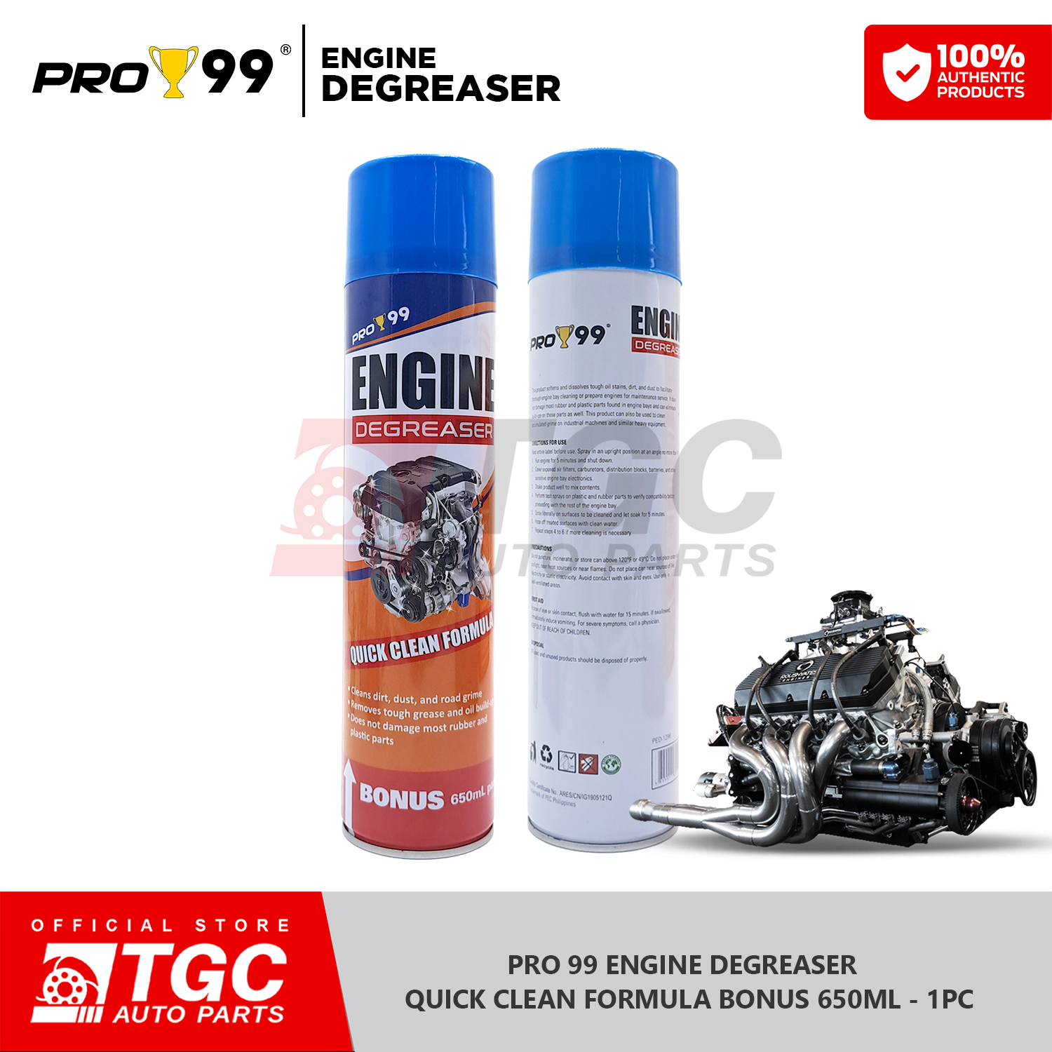 Pro-99 Engine Degreaser PED-1296 Quick Clean Formula Bonus 650ml - 1pc ...