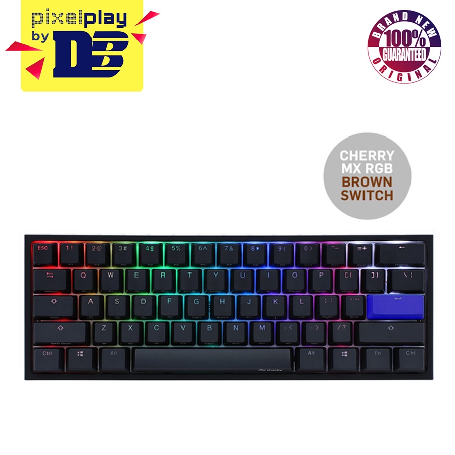 DE-Layout MX-Speed Silver weiß Ducky ONE 2 Mini Gaming-Tastatur RGB-LED
