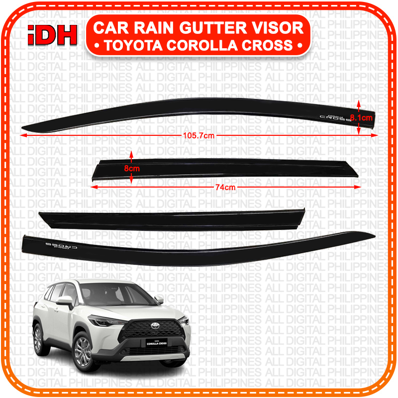 Toyota Corolla Cross 2019 Window Door Visor Black Car Rain Sun ...