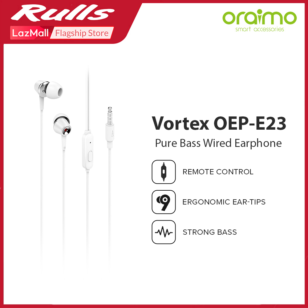 Oraimo Vortex OEP-E23 Pure Bass Wired Earphone I In-line Mic for
