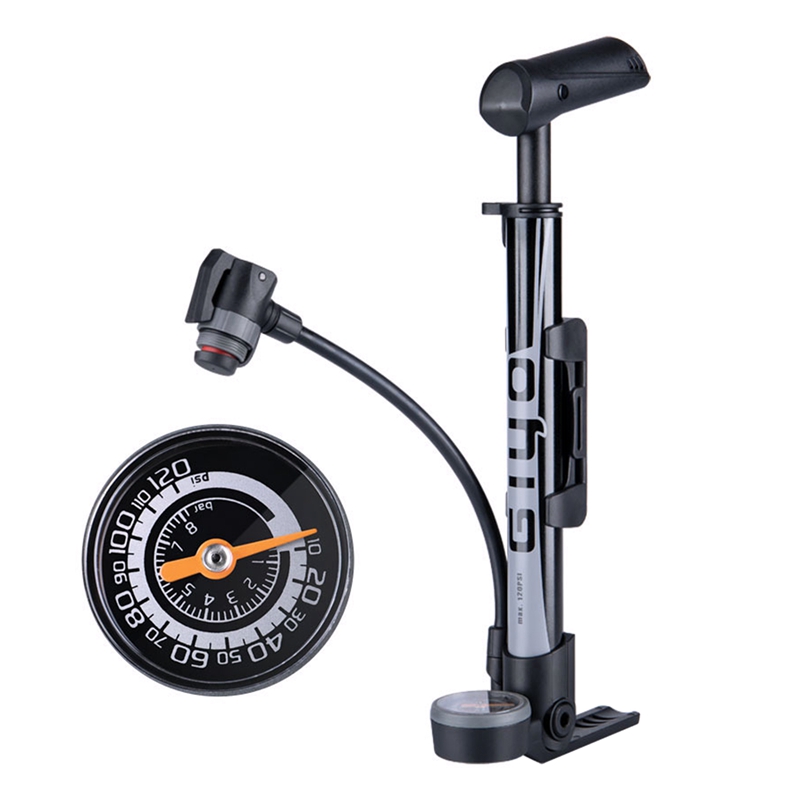 GIYO 120Psi Bicycle Pump Presta Schrader 2 In 1 Valve Floor Standing 