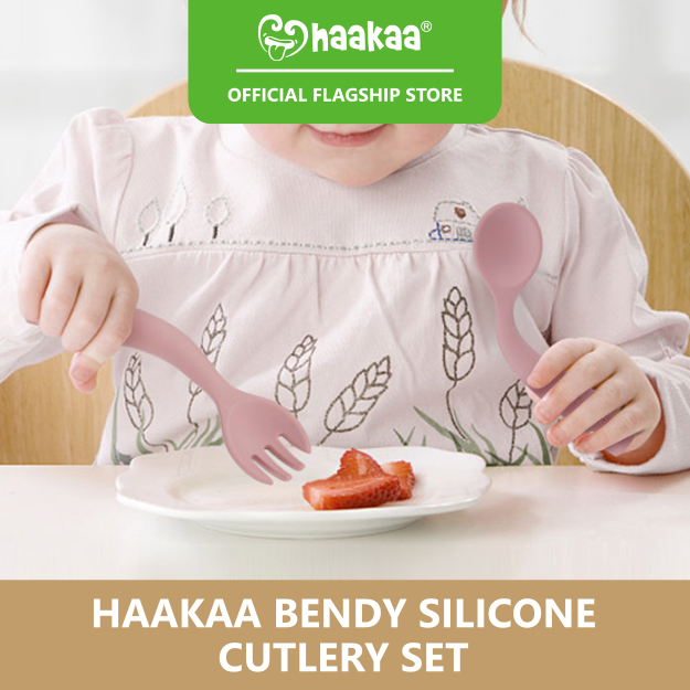 Haakaa Bendy Silicone Cutlery Set