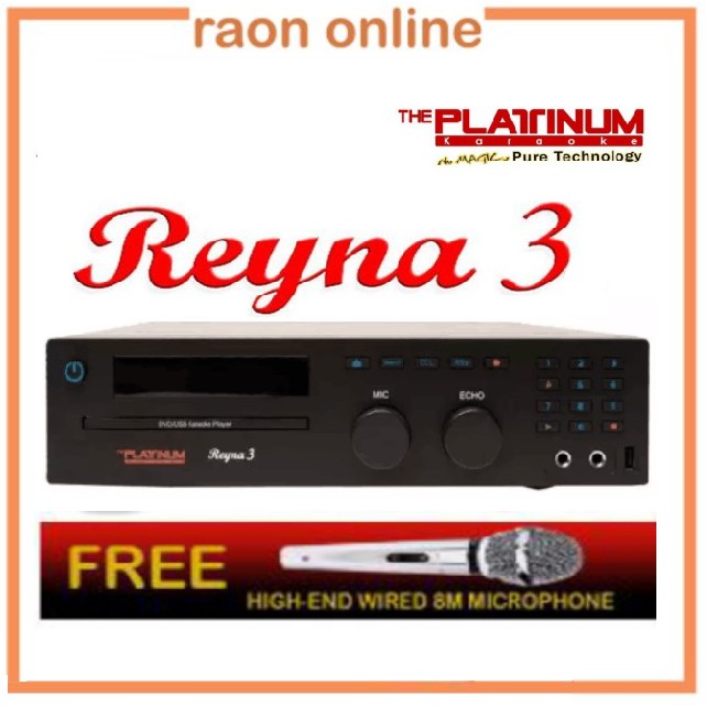 PLATINUM REYNA 3 VIDEOKE PLAYER KARAOKE WITH FREE TITANIUM MIC SONGBOOK