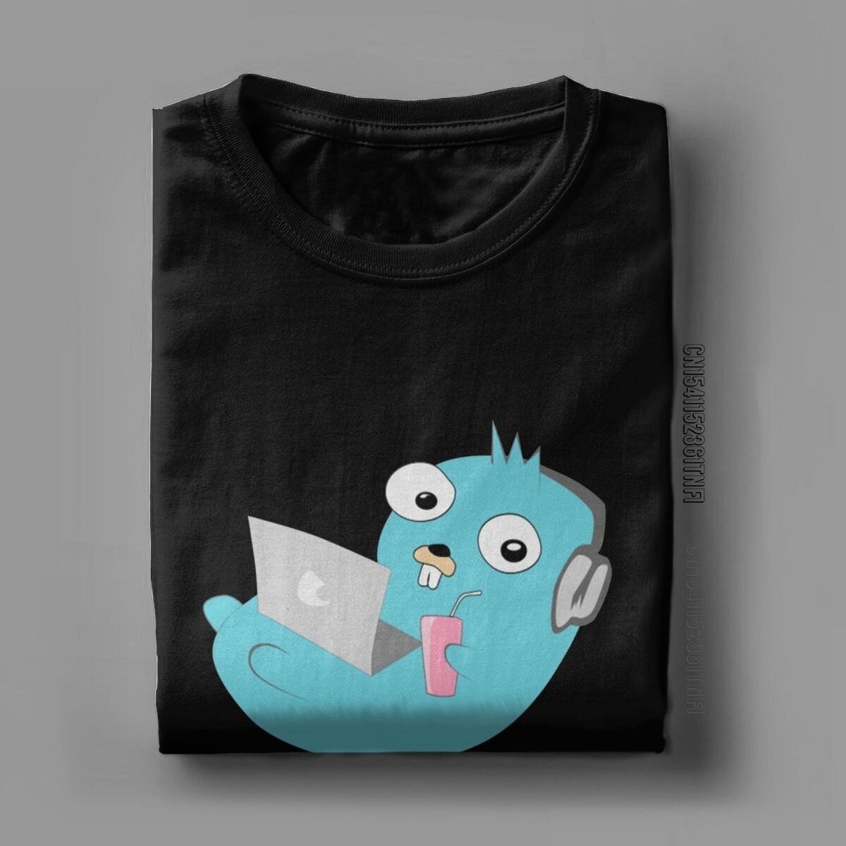 Relaxing Gopher Golang Go T Shirt Men Cotton Casual T-Shirts Crewneck ...