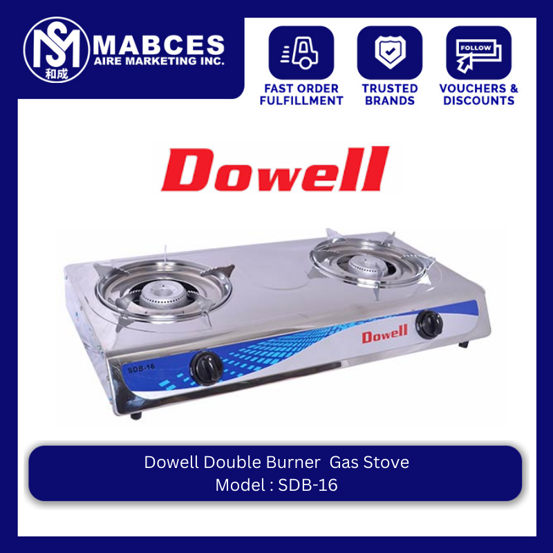 Dowell Double Burner Gas Stove SDB16 Lazada PH